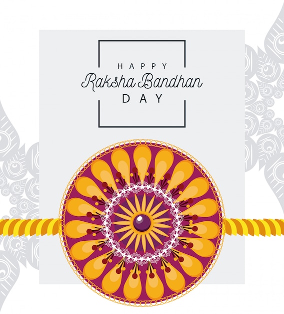 Vector decoración floral de india raksha bandhan