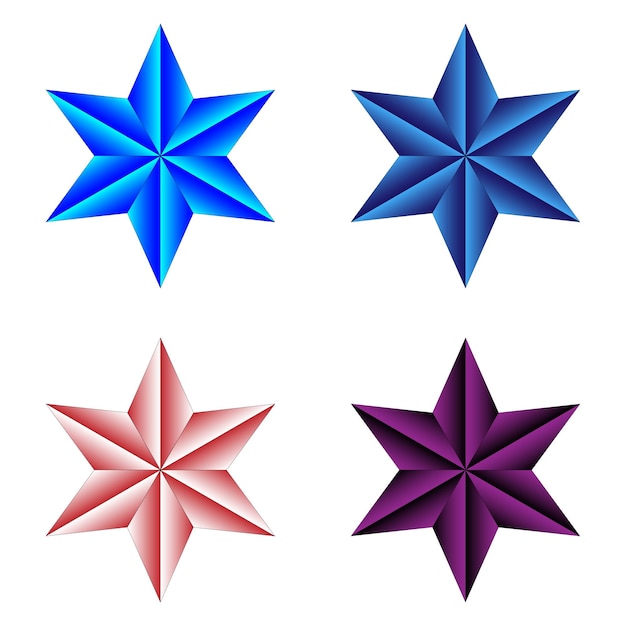 decoración en forma de estrella para colorear con color gradiente