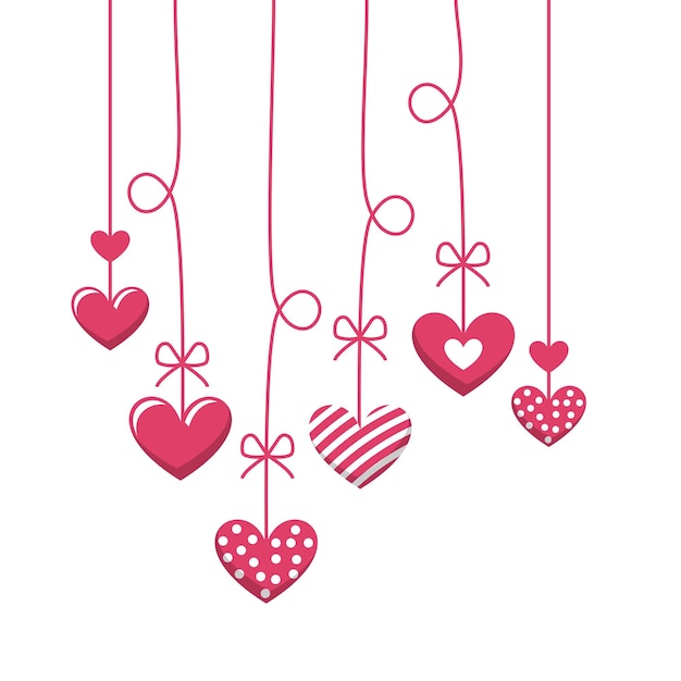 Decoración de la frontera colgante de San Valentín