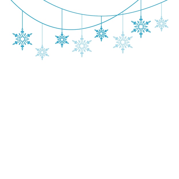 Decoración de la frontera de los copos de nieve de Navidad