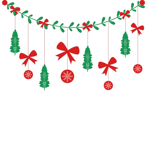Decoración de la frontera de las hojas de Navidad