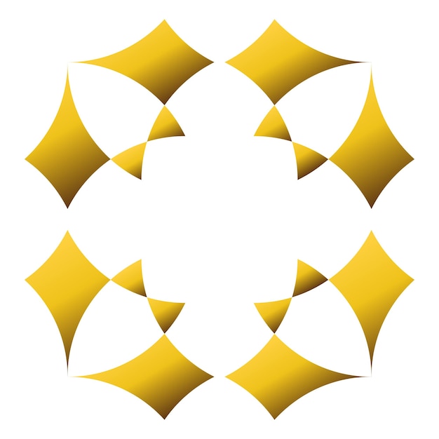 Decoración de geometría dorada de lujo