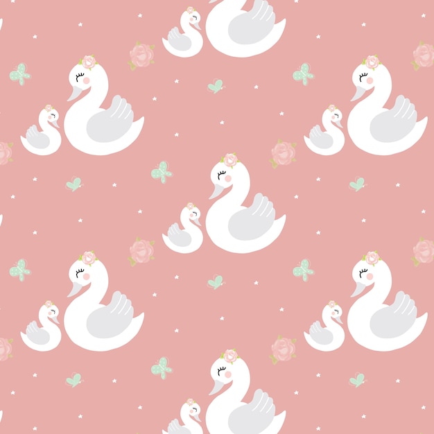 Decoración de la habitación de la niña Cisne