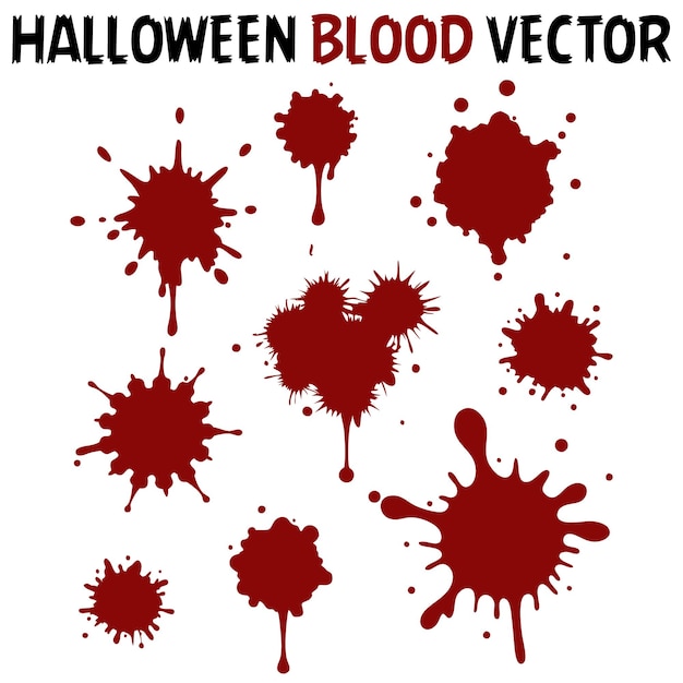 Decoración para Halloween salpicaduras de sangre goteo salpicadura aterrador salpicadures vector de manchas horrible