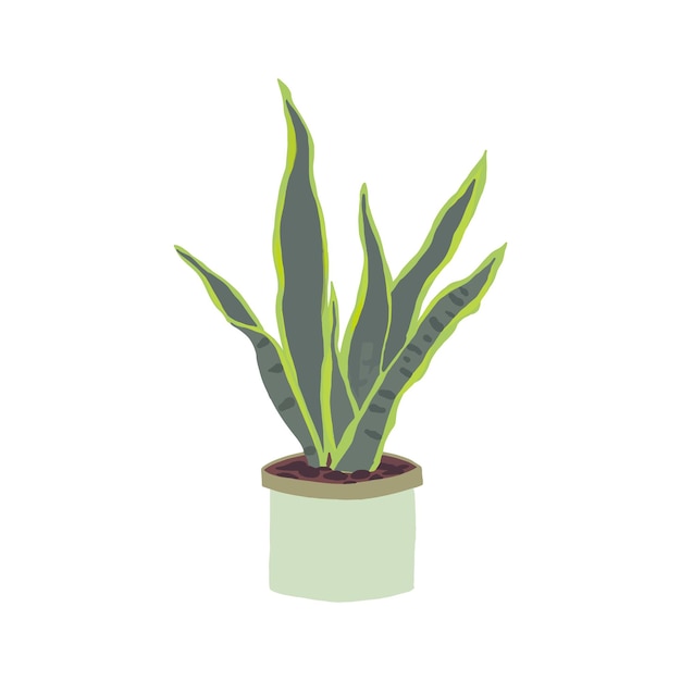 Decoración del hogar Objeto Jarro de árbol Hojas verdes Icono de la naturaleza Fondo blanco