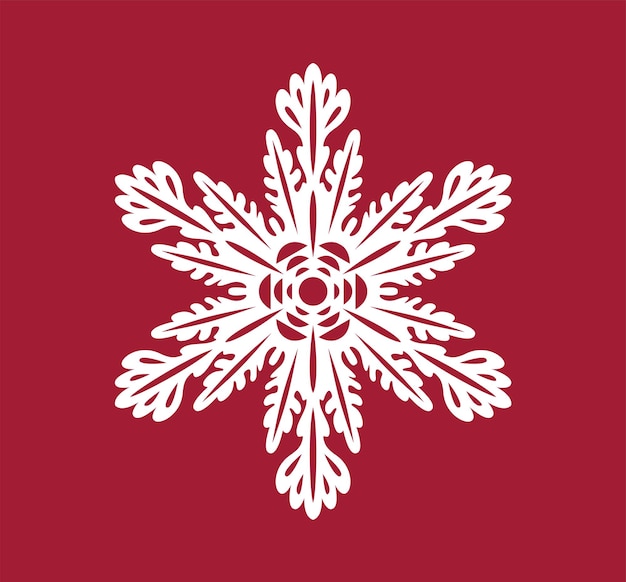 Decoración de invierno de vacaciones con plantilla de copo de nieve