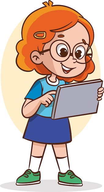 Decoración de juegos para niños de computadora, teléfono, pantalla portátil, portátil, dispositivo de tableta digital vectorial