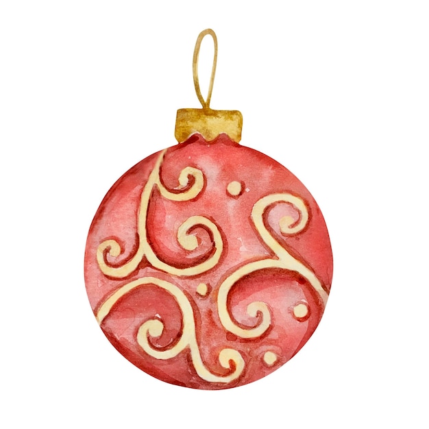 Decoración de juguete de árbol de Navidad de cascanueces de Navidad de acuarela