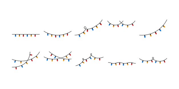 Decoración de luces navideñas