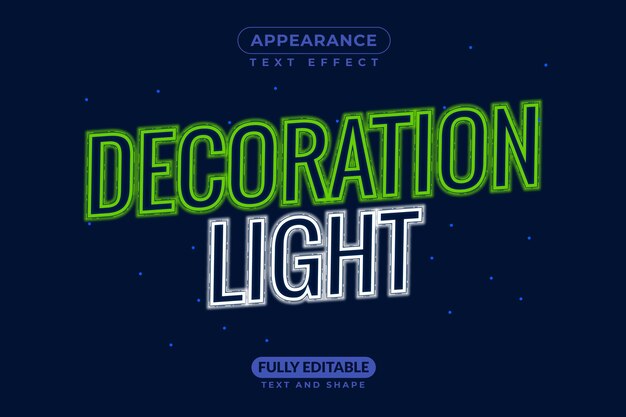 Decoración Luz Navidad Luz Efecto de estilo de texto libre
