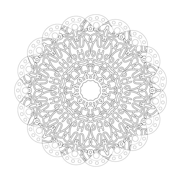 Decoración de mandala dibujada a mano en un adorno étnico oriental