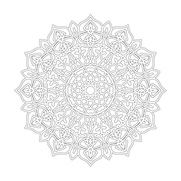 Decoración de mandala dibujada a mano en un adorno étnico oriental