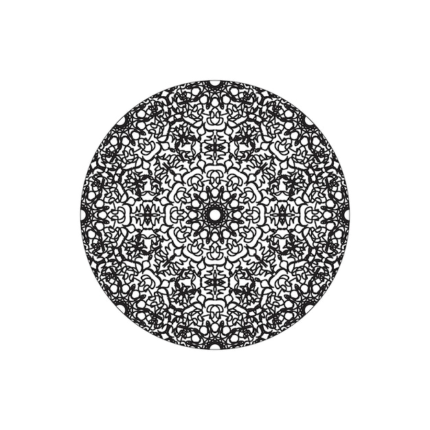 Decoración de mandala dibujada a mano en un adorno étnico oriental