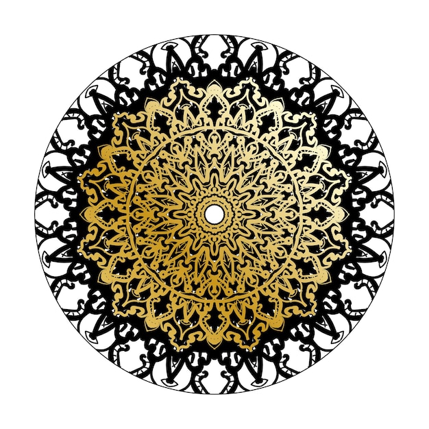 Decoración de mandala dibujada a mano en un adorno étnico oriental