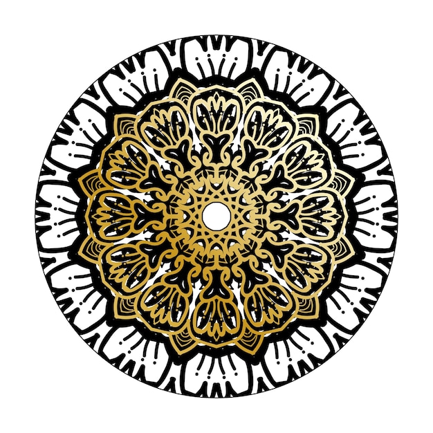 Decoración de mandala dibujada a mano en un adorno étnico oriental