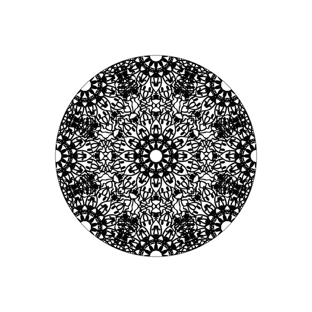 Decoración de mandala dibujada a mano en un adorno étnico oriental