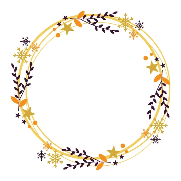Decoración del marco del círculo de Navidad