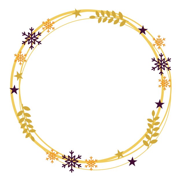 Decoración del marco del círculo de Navidad