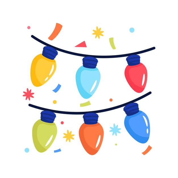Decoración de Navidad dibujo vectorial contorno pegatina archivo EPS 10