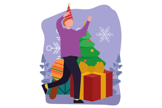 Decoración de Navidad Ilustración de diseño plano