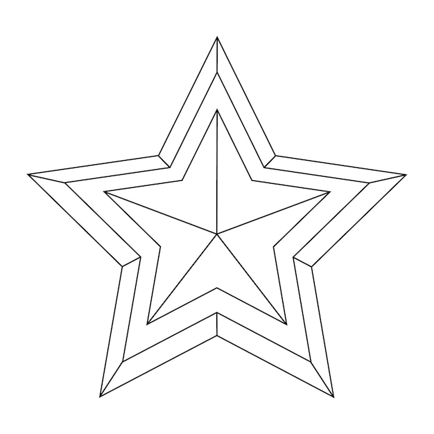 Decoración navideña de ilustración vectorial aislada de estrellas