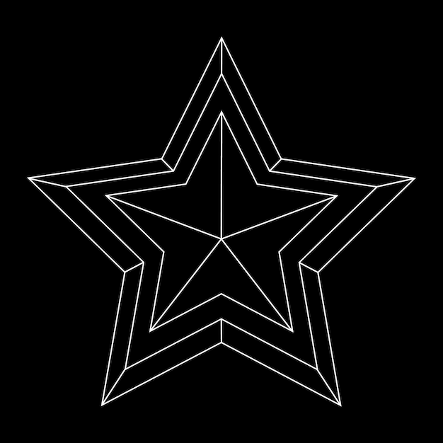 Decoración navideña de ilustración vectorial aislada de estrellas