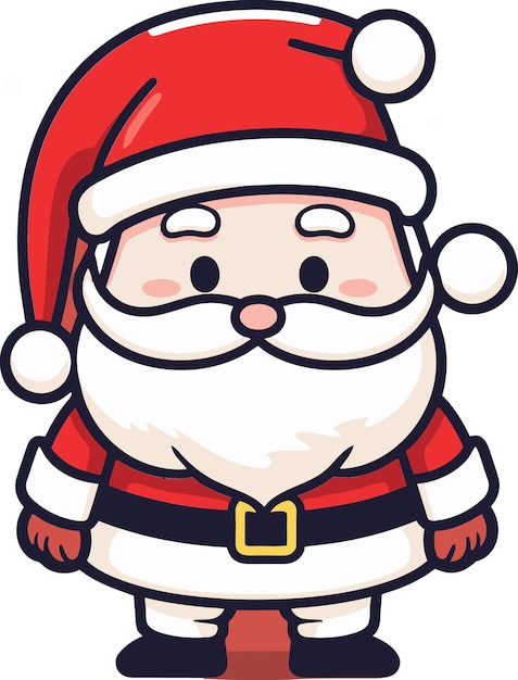 Decoración navideña de Santa Claus por vectores Ilustración festiva por vectores de Santa Claus