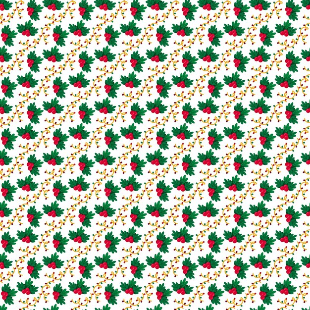Decoración navideña vectorial gratuita en diseño plano