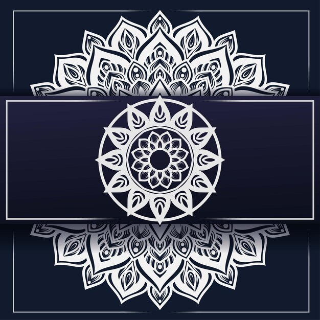 Vector decoración de ornamento de fondo de mandala de lujo