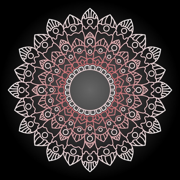 Vector decoración de ornamento de fondo de mandala de lujo