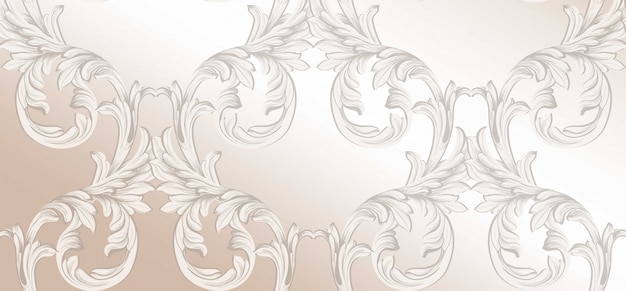 Vector decoración de ornamento hecho a mano de patrón de damasco. texturas de fondo barroco