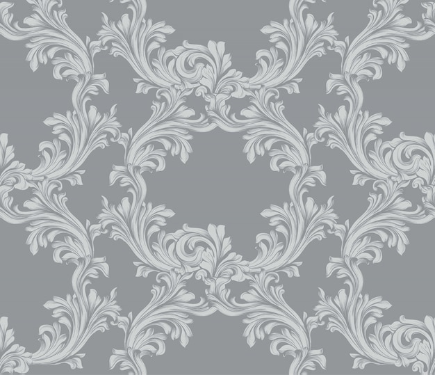 Decoración de ornamento hecho a mano de patrón de Damasco. Texturas de fondo barroco