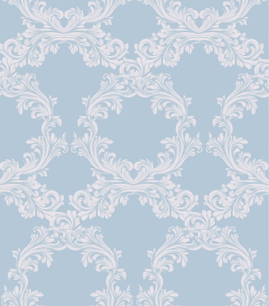 Decoración de ornamento hecho a mano de patrón de Damasco. Texturas de fondo barroco