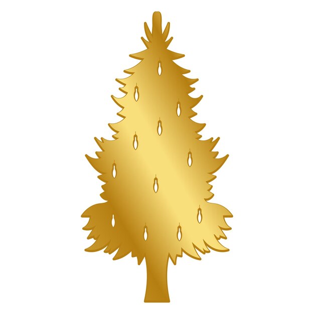 Decoración de oro del árbol de Navidad