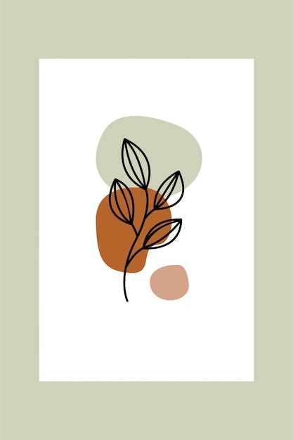 Decoración de pared con formas boho botánicas imprimibles