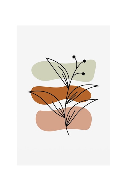 Decoración de pared con formas boho botánicas imprimibles
