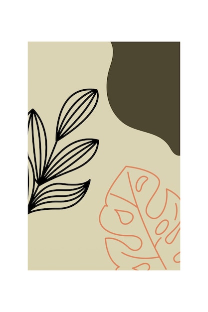 Decoración de pared con formas boho botánicas imprimibles
