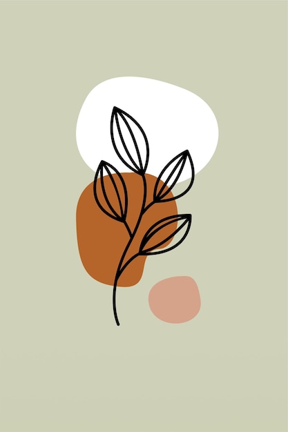 Decoración de pared con formas boho botánicas imprimibles