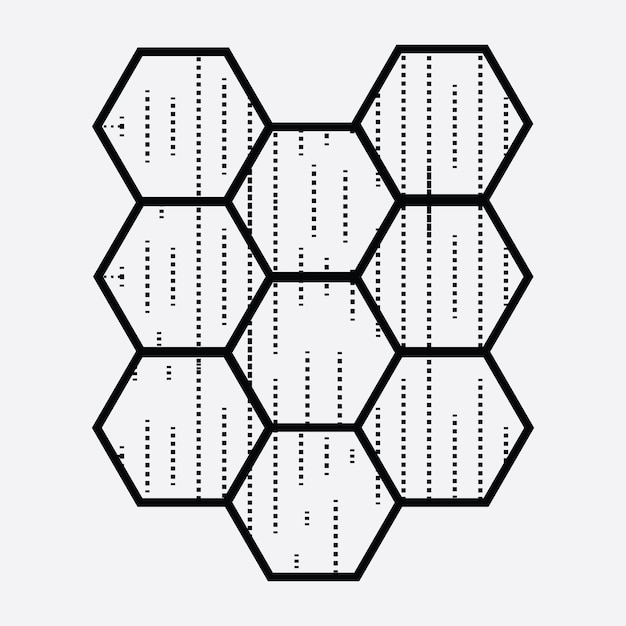 Decoración de pared hexagonal Diseño de corte láser de música