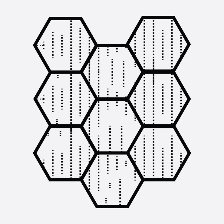 Vector decoración de pared hexagonal diseño de corte láser de música