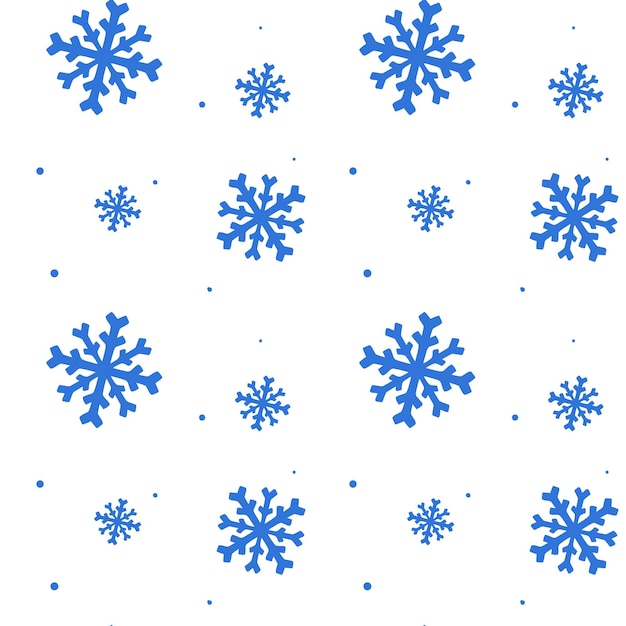 Decoración de patrón sin costuras de invierno en forma de copo de nieve vector de año nuevo