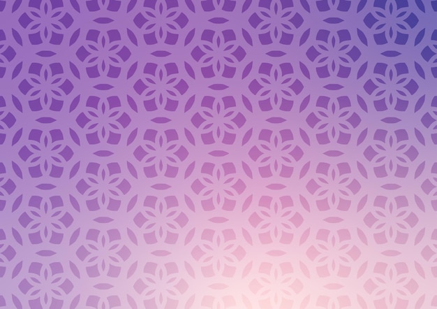Decoración de patrón púrpura con fondo de flores de mandala