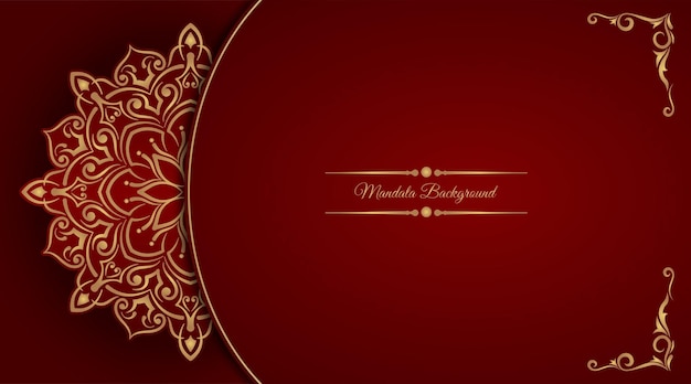 Decoración redonda de fondo de mandala de lujo