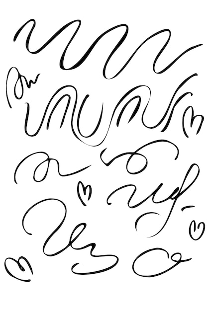 Decoración de remolino para el estilo de caligrafía de tinta de pluma puntiaguda La pluma está prosperando para la grafía de caligrafias