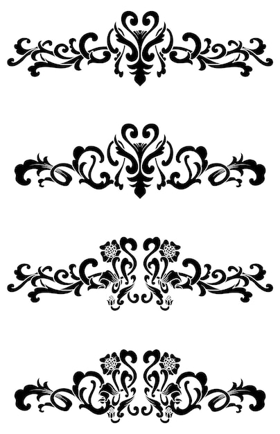 Decoración de separador de texto barroco clásico antiguo