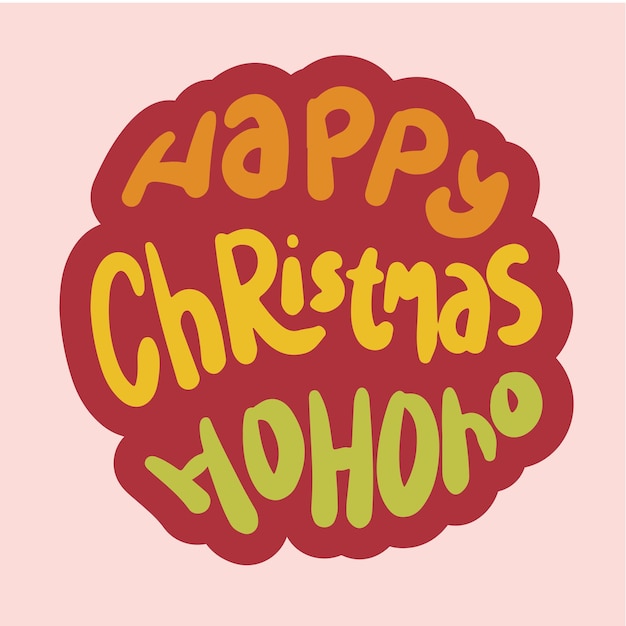 Decoración de la tipografía de la tarjeta de felicitación de Navidad