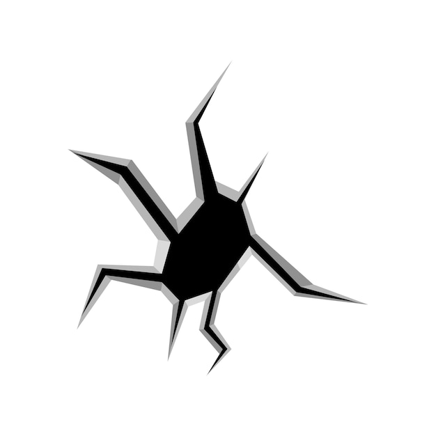 Decoración del vector de grietas planas