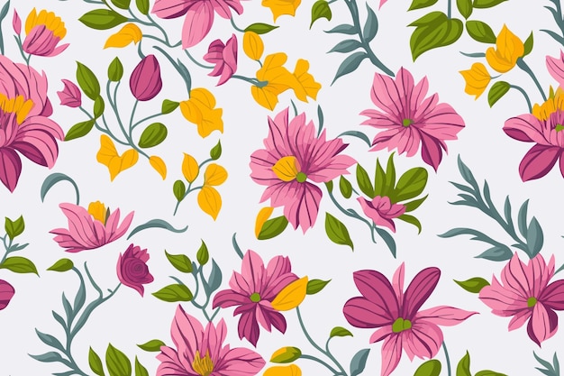 Decoración vectorial de patrones florales modernos para impresión de telas y moda textil de vidrio de pared