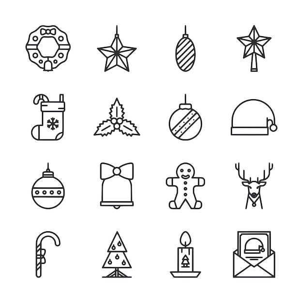 Decoraciones de Navidad Iconos