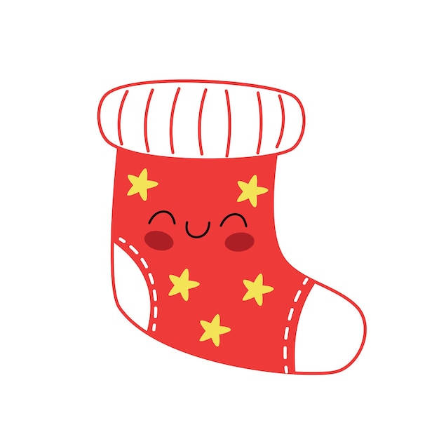 Decoraciones navideñas vector aislado Ilustración colorida en estilo de dibujos animados de vector plano